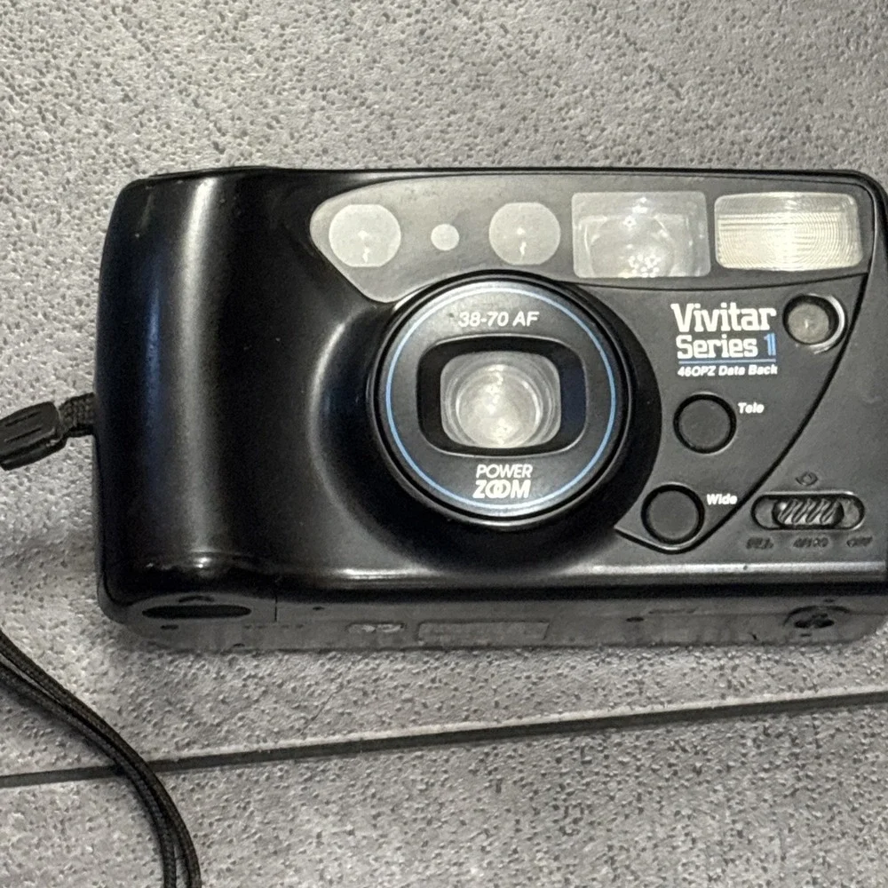 Vivitar Camera Series 1 460PZ Data Back 38-70 zoom AF W/ 35mm Film Extra Battery